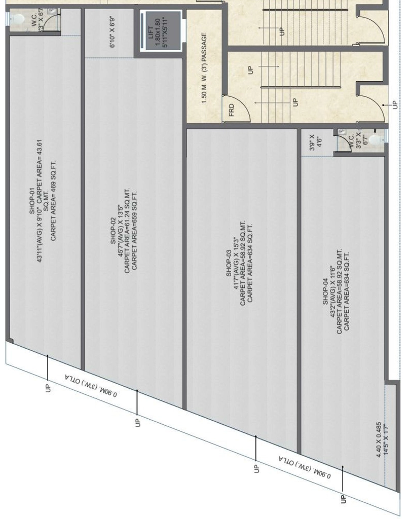 Floor Plan of Commercial Abode Navrang Heights in Manpada, Thane - Image 396935