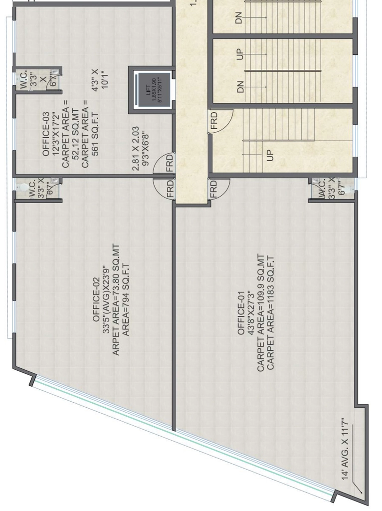 Floor Plan of Commercial Abode Navrang Heights in Manpada, Thane - Image 396936