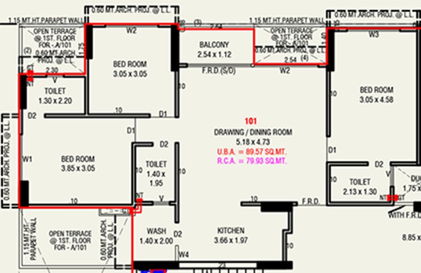 3 BHK Flat in Alok One Fifty One in Bhadaj, Ahmedabad - Image 914997