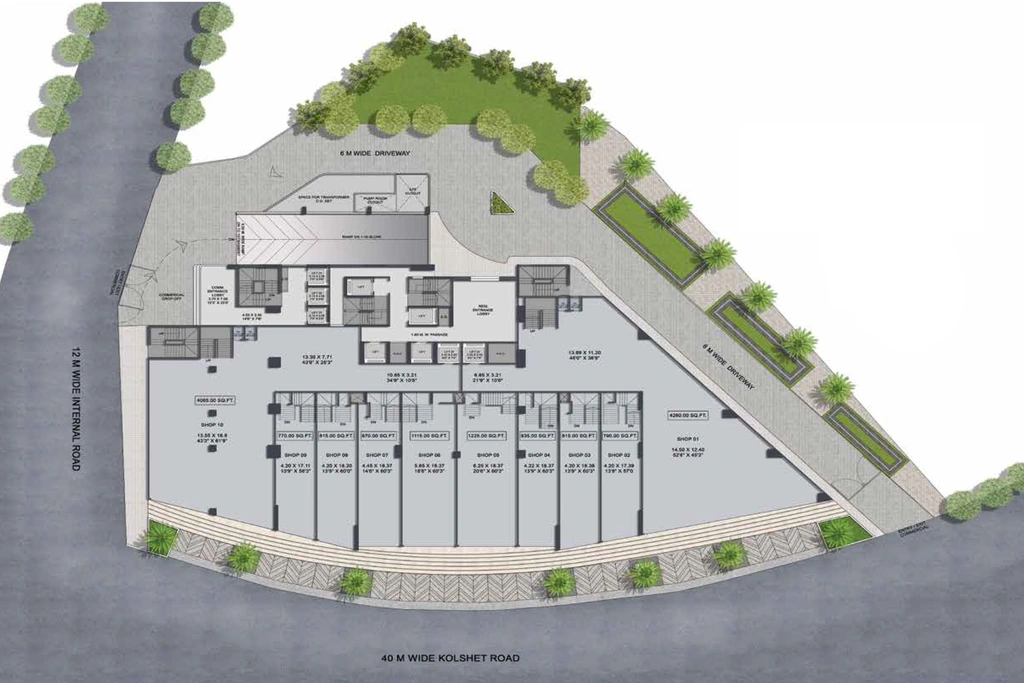 Master Plan of Commercial Jaydeep La Residency in Kolshet Road, Thane - Image 396964