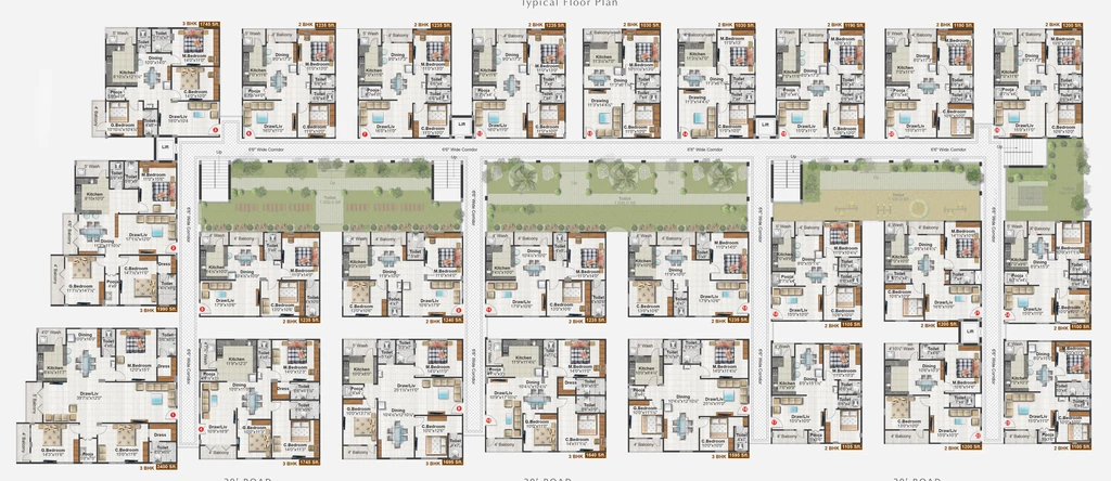 Floor Plan of SM Royal in Chandanagar, Hyderabad - Image 396325