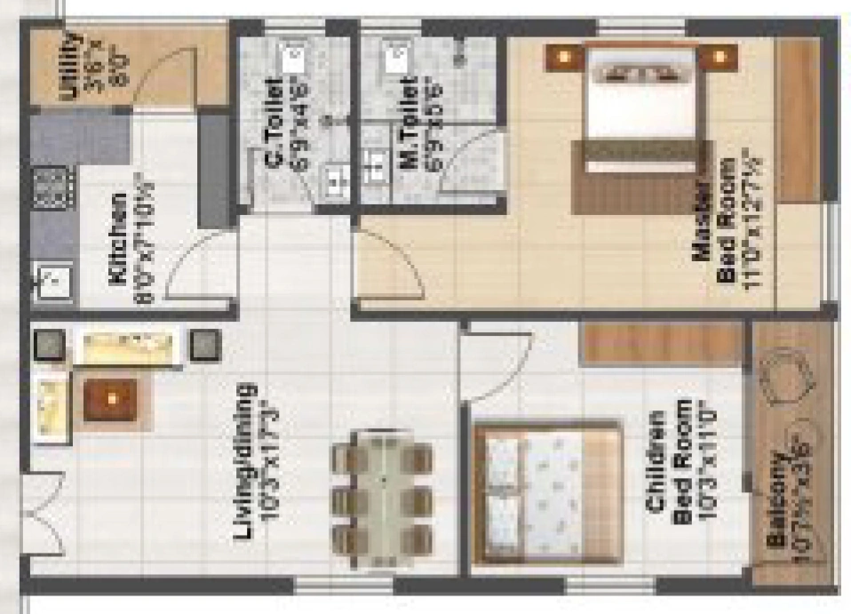 2 BHK Flat in SV Skyline Veda in Adibatla, Hyderabad - Image 915039