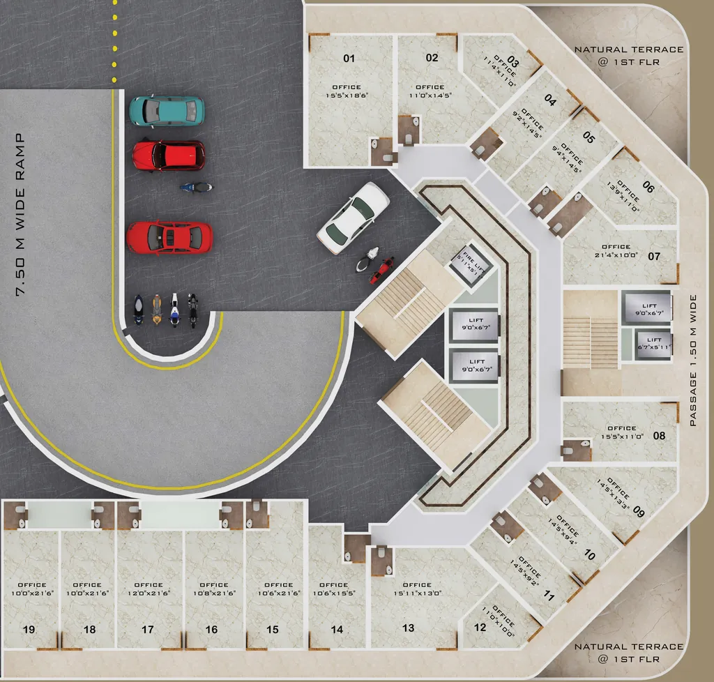 Floor Plan of Commercial Phoenix Tanishq in Kalyan West, Thane - Image 396980