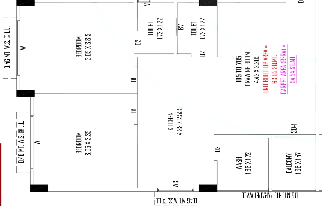 2 BHK Flat in Bajrangi Shlok 35 in Nava Naroda, Ahmedabad - Image 915023