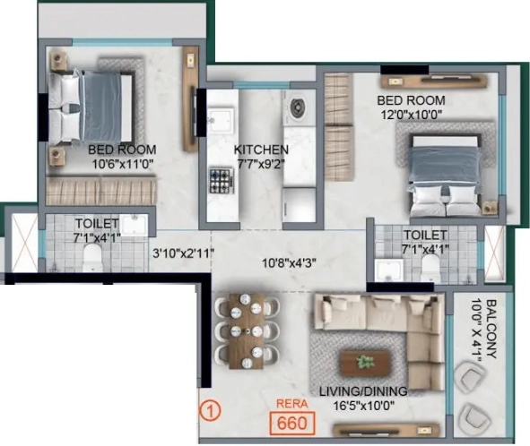 2 BHK Flat in H Rishabraj Anuja in Borivali West, Mumbai - Image 915383