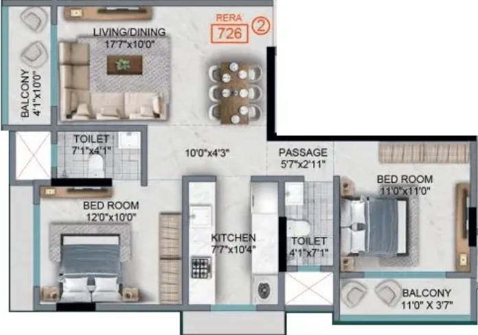 2 BHK Flat in H Rishabraj Anuja in Borivali West, Mumbai - Image 915384