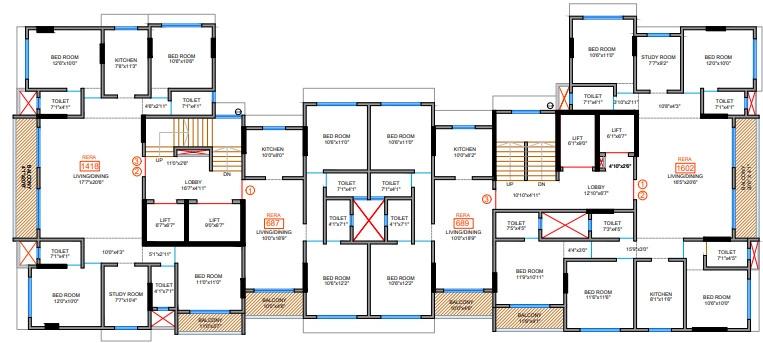 Floor Plan of H Rishabraj Anuja in Borivali West, Mumbai - Image 397018