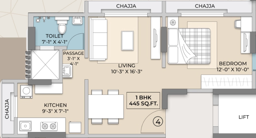 1 BHK Flat in Hum Emerald Heights in Kandivali West, Mumbai - Image 915387