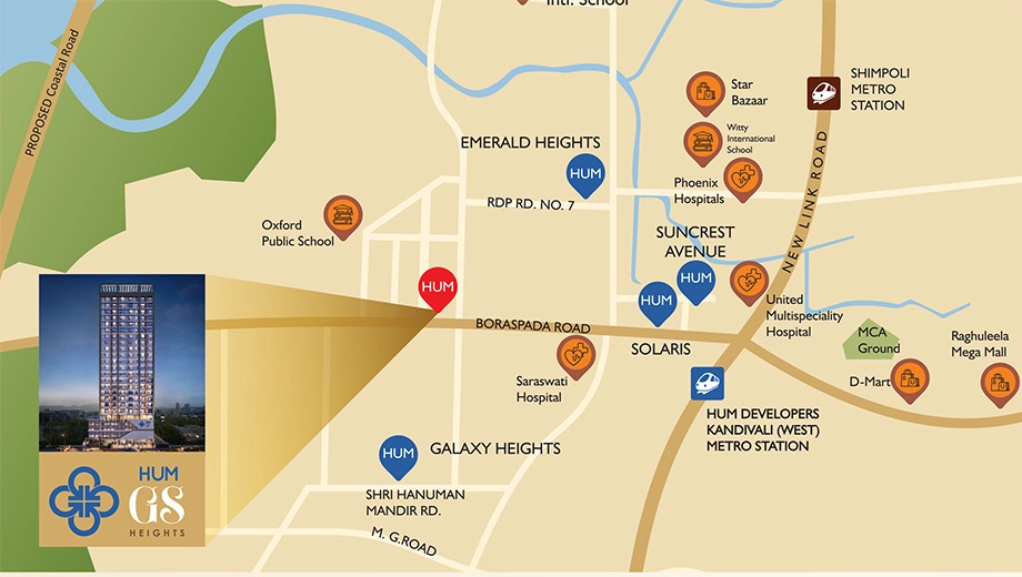 Location of Hum GS Heights - Image 397041