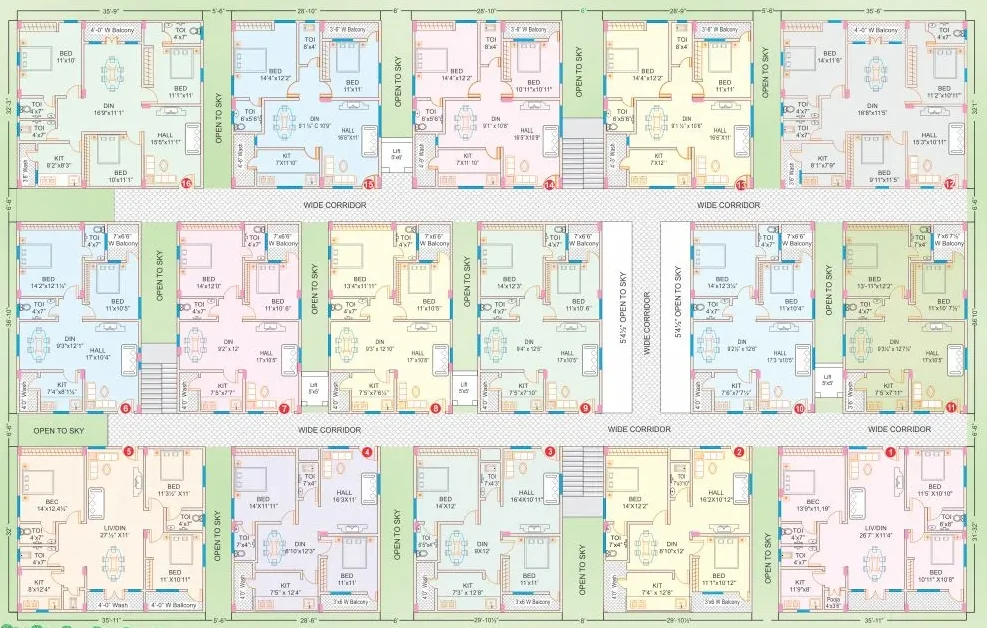 Floor Plan of Spa Sree Nilayam in Pragathi Nagar, Hyderabad - Image 396361