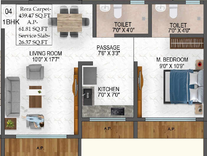 1 BHK Flat in Phoenix Shivalay in Kalyan West, Thane - Image 915412