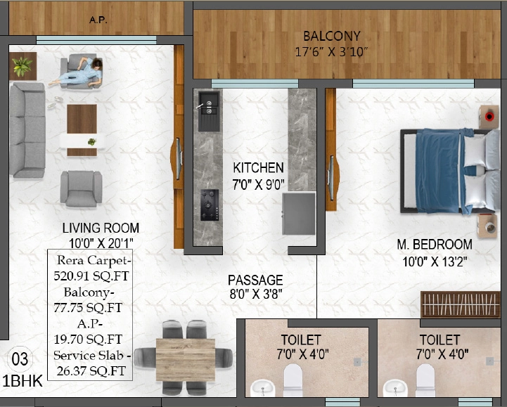 1 BHK Flat in Phoenix Shivalay in Kalyan West, Thane - Image 915413