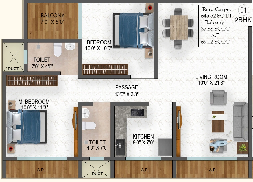 2 BHK Flat in Phoenix Shivalay in Kalyan West, Thane - Image 915415