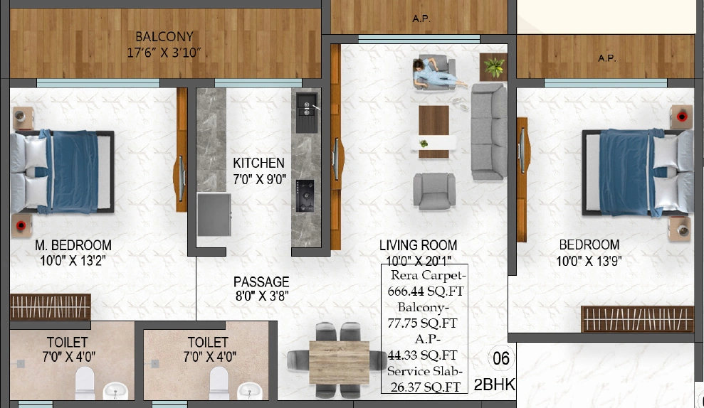 2 BHK Flat in Phoenix Shivalay in Kalyan West, Thane - Image 915416