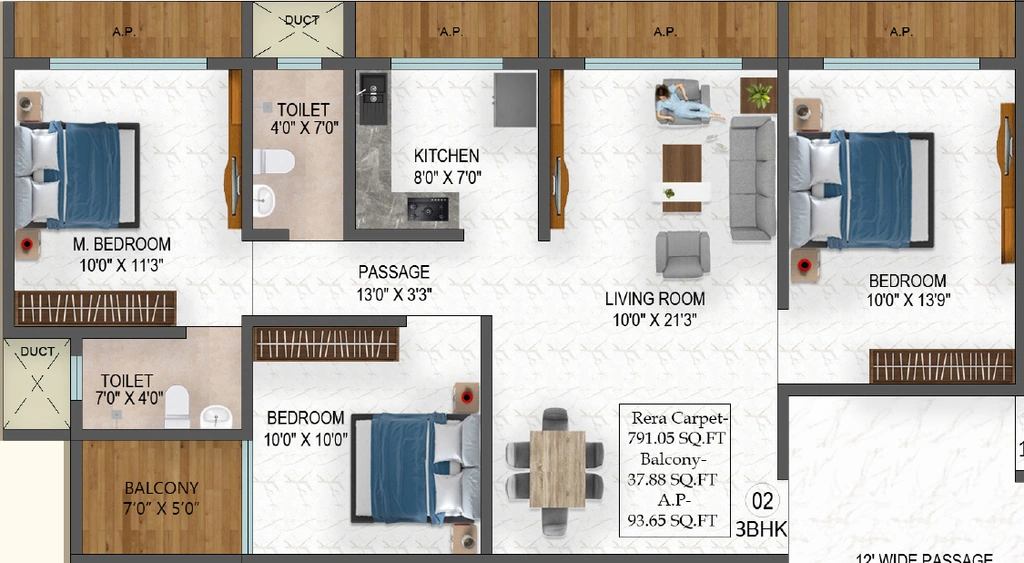 3 BHK Flat in Phoenix Shivalay in Kalyan West, Thane - Image 915417