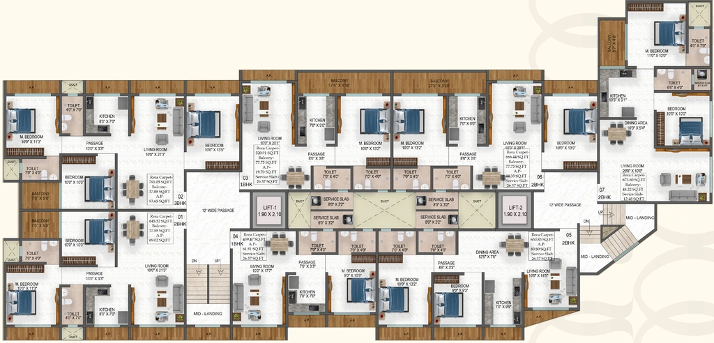 Floor Plan of Phoenix Shivalay in Kalyan West, Thane - Image 397077