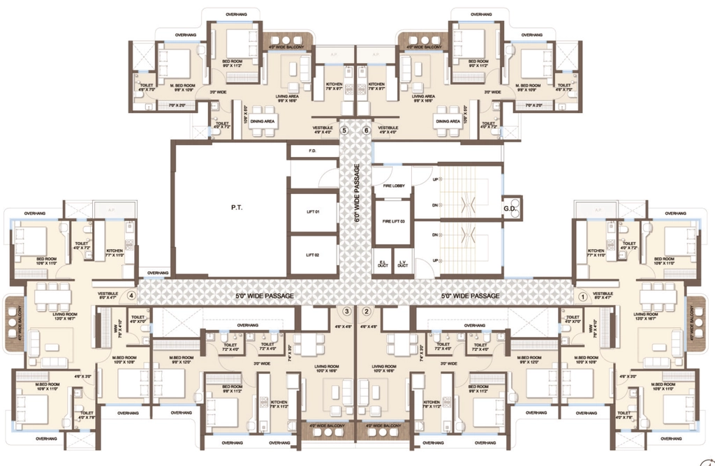 Floor Plan of Shree Seasons Aura in Kalyan West, Thane - Image 396993