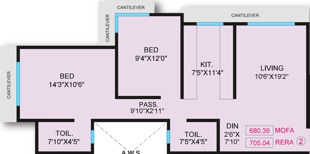 2 BHK Flat in Skyla Krishna Kripa in Dahisar East, Mumbai - Image 915419