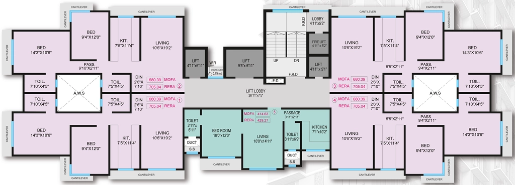 Floor Plan of Skyla Krishna Kripa in Dahisar East, Mumbai - Image 397092