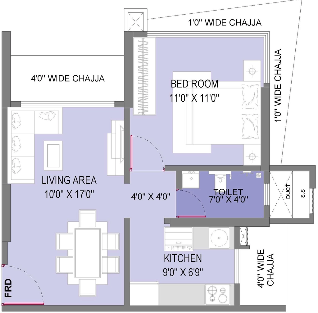 1 BHK Flat in Triguni Heights in Borivali West, Mumbai - Image 915421