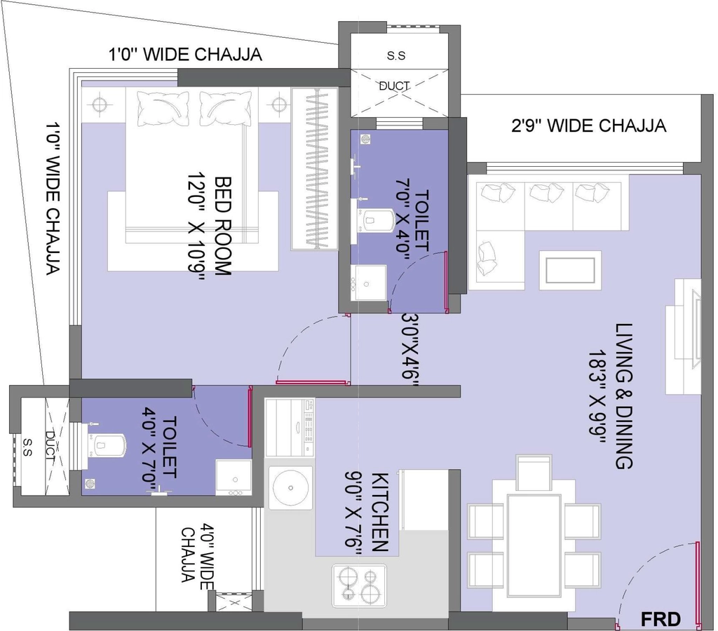 1 BHK Flat in Triguni Heights in Borivali West, Mumbai - Image 915422