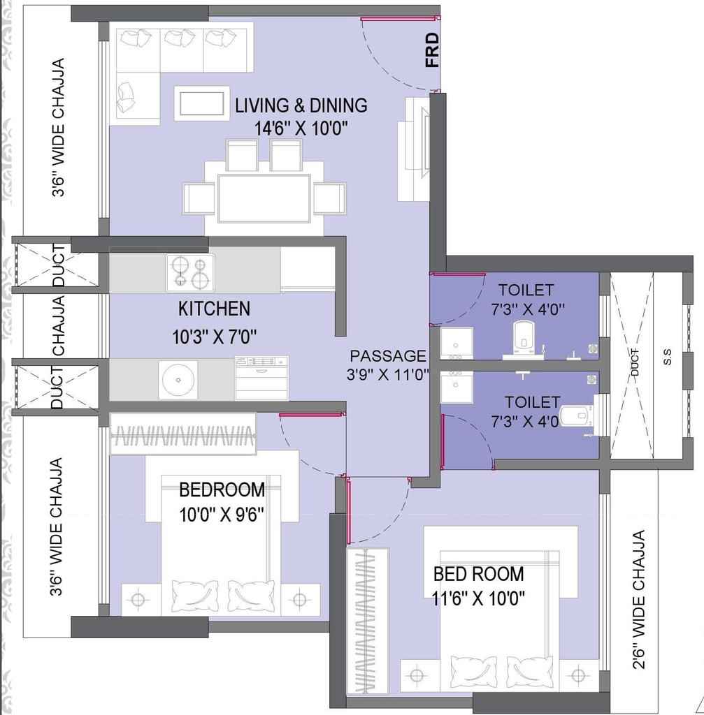 2 BHK Flat in Triguni Heights in Borivali West, Mumbai - Image 915423
