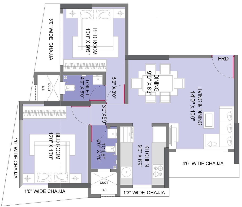 2 BHK Flat in Triguni Heights in Borivali West, Mumbai - Image 915424