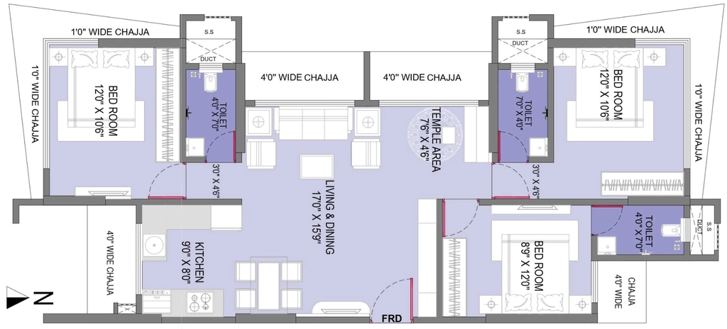 3 BHK Flat in Triguni Heights in Borivali West, Mumbai - Image 915426
