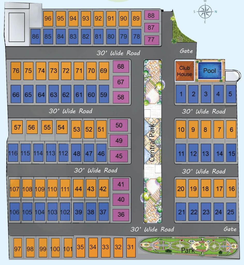 Master Plan of SRJ Lakshmi Elite Villas in Sainikpuri, Hyderabad - Image 396403