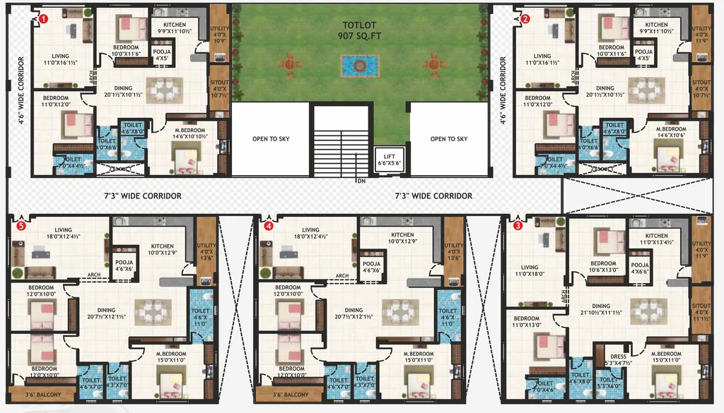 Floor Plan of Sri Venkateshwara Shatamanam in Gopanpally, Hyderabad - Image 396410