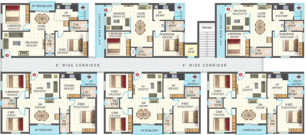 Floor Plan of Surya Saketh Millennium in Nizampet, Hyderabad - Image 396439