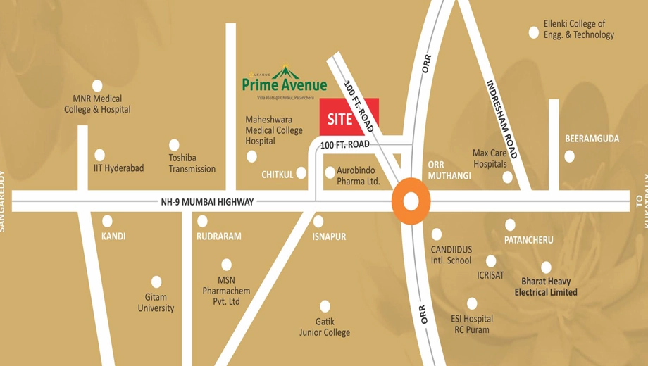 Location of Sukruthi Nivas League Prime Avenue - Image 396397