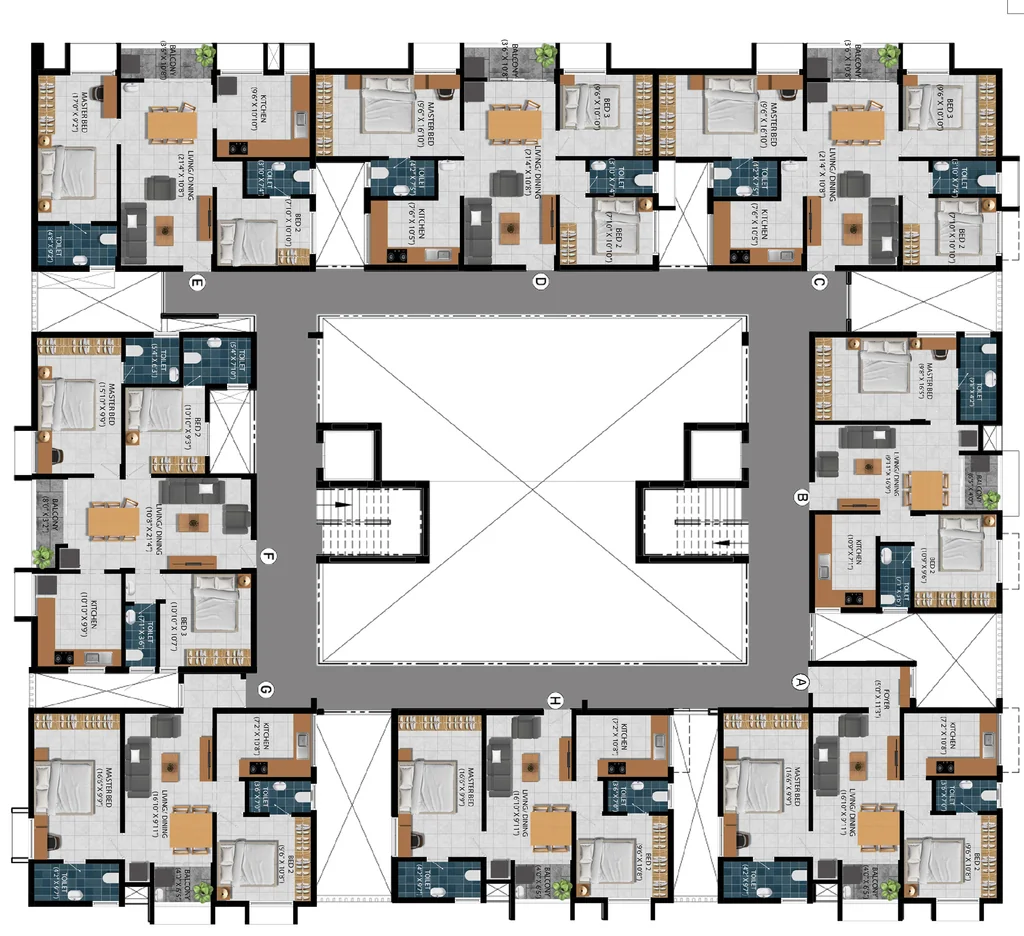 Floor Plan of Karpagam Vaibhav in Saravanampatti, Coimbatore - Image 396486