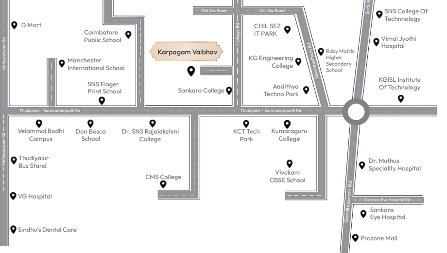 Location of Karpagam Vaibhav - Image 396483