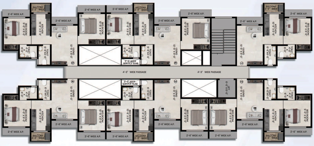 Floor Plan of Kalyan Vatika in Kalyan West, Thane - Image 397060