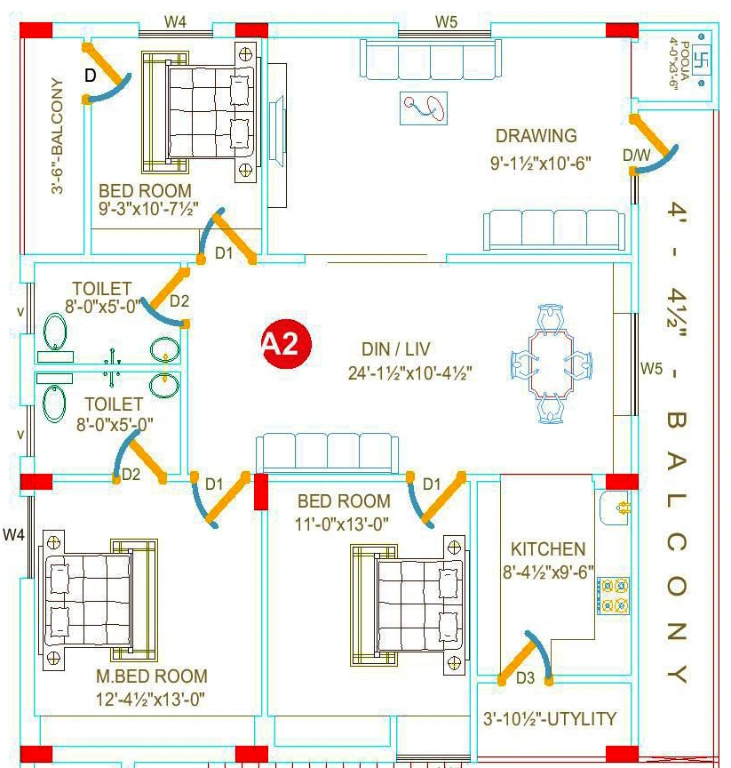 3 BHK Flat in Siri Dream Homes in Nagole, Hyderabad - Image 915106