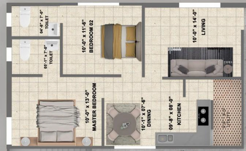 2 BHK Flat in Suvidha Merigold in Patancheru, Hyderabad - Image 915132