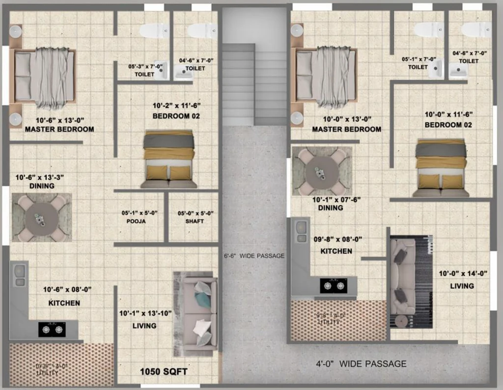 Floor Plan of Suvidha Merigold in Patancheru, Hyderabad - Image 396586
