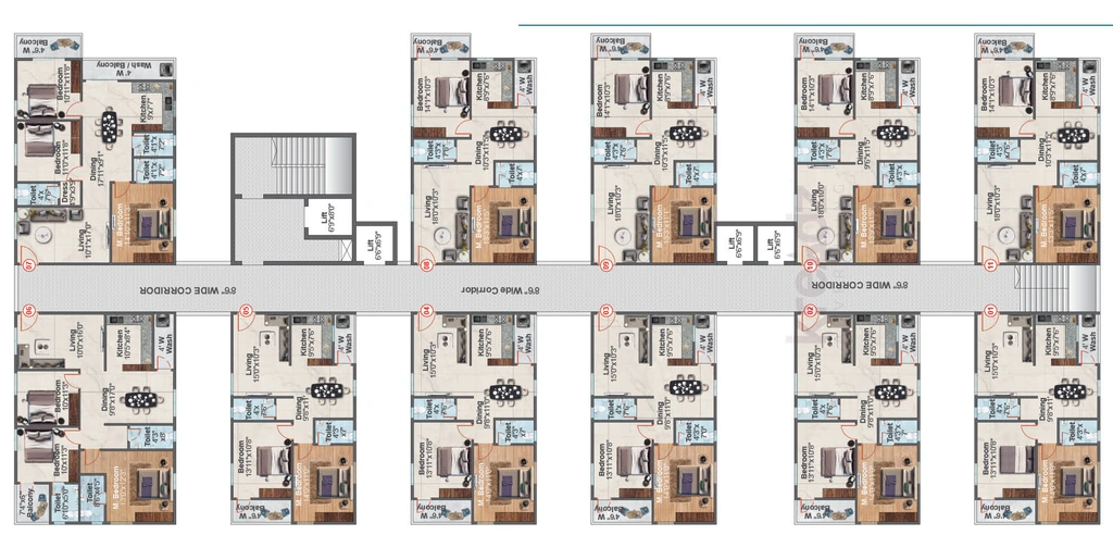 Floor Plan of V4 IRA Towers in Nizampet, Hyderabad - Image 396574