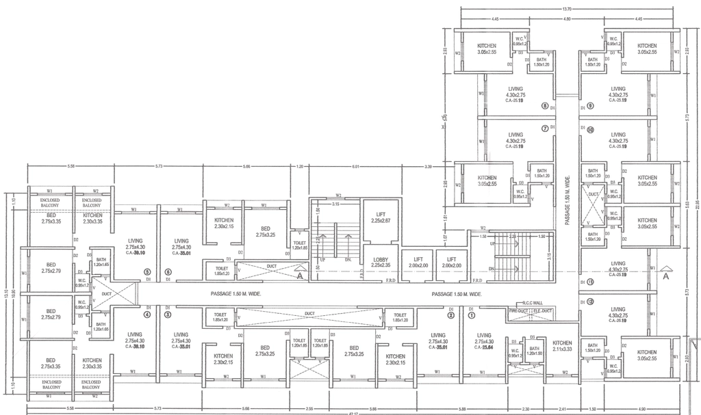 Floor Plan of Morya Golden Imperial in Kalyan West, Thane - Image 398026