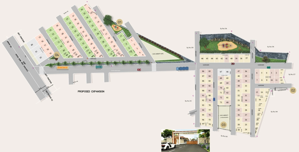 Master Plan of Land MSK Paradise in Nandi Hills, Bangalore - Image 396637