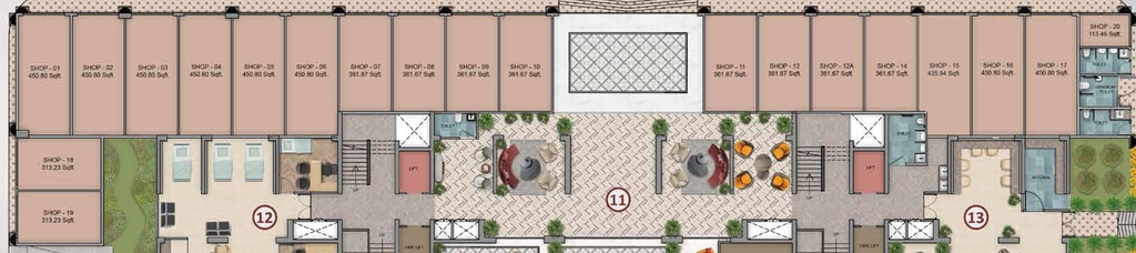 Floor Plan of Commercial Emperium Titan in Sector 88A, Gurgaon - Image 396717