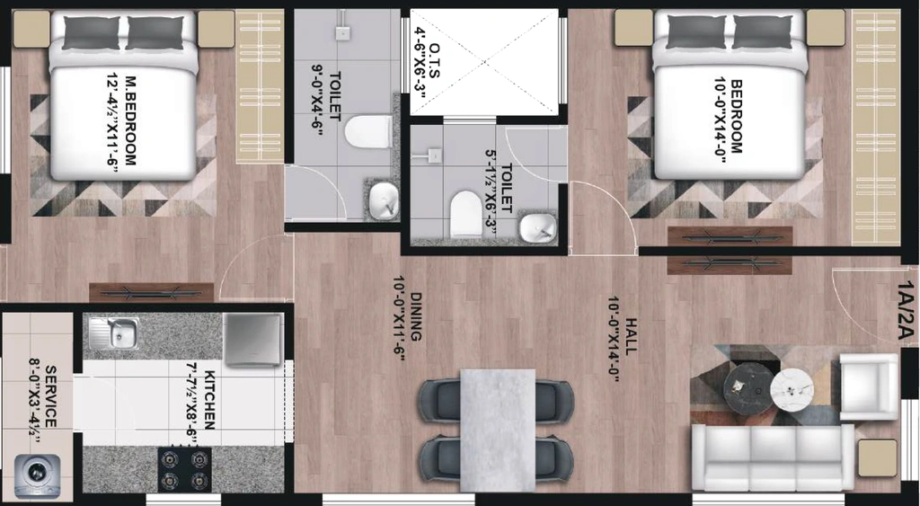 2 BHK Flat in Galaxy Bhavanam in Kilpauk, Chennai - Image 915229