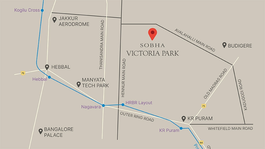 Location of Sobha Victoria Park Phase 2 - Image 396802