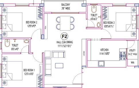 3 BHK Flat in GK Gardenia in Tambaram, Chennai - Image 915268