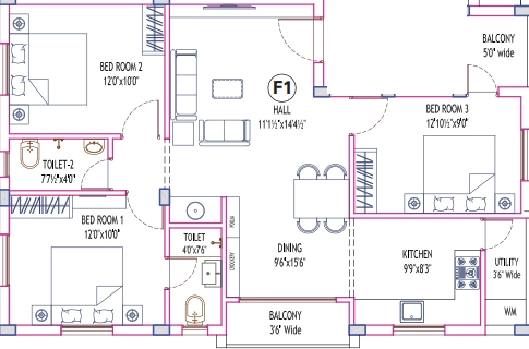 3 BHK Flat in GK Gardenia in Tambaram, Chennai - Image 915269