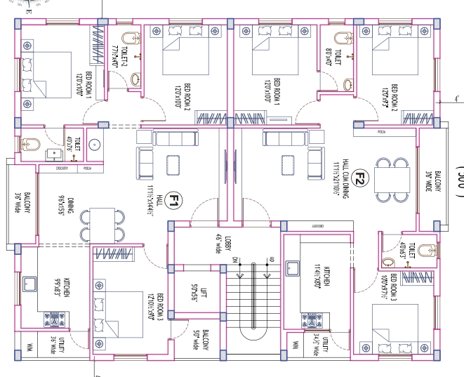 Floor Plan of GK Gardenia in Tambaram, Chennai - Image 396791