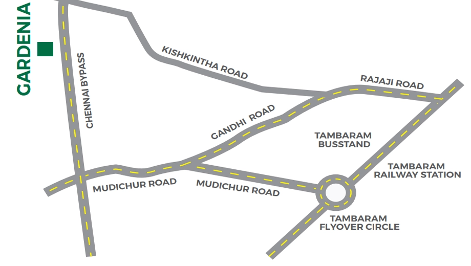 Location of GK Gardenia in Tambaram, Chennai - Image 396790