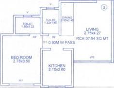 1 BHK Flat in Vikas Ritz Europa in Kalyan West, Thane - Image 915436