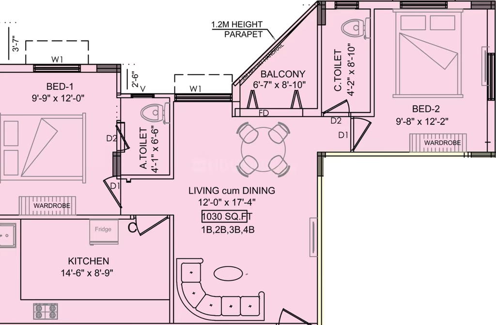 2 BHK Flat in Sri The Peak in Madhavaram, Chennai - Image 915284
